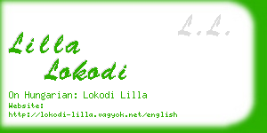 lilla lokodi business card